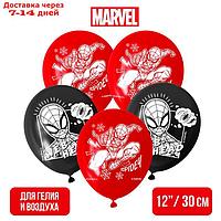 Воздушные шары "Spider", Человек-паук (набор 5 шт) 12 дюйм