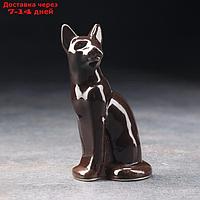 Статуэтка фарфоровая "Кошка Тайка", чёрная, 10см