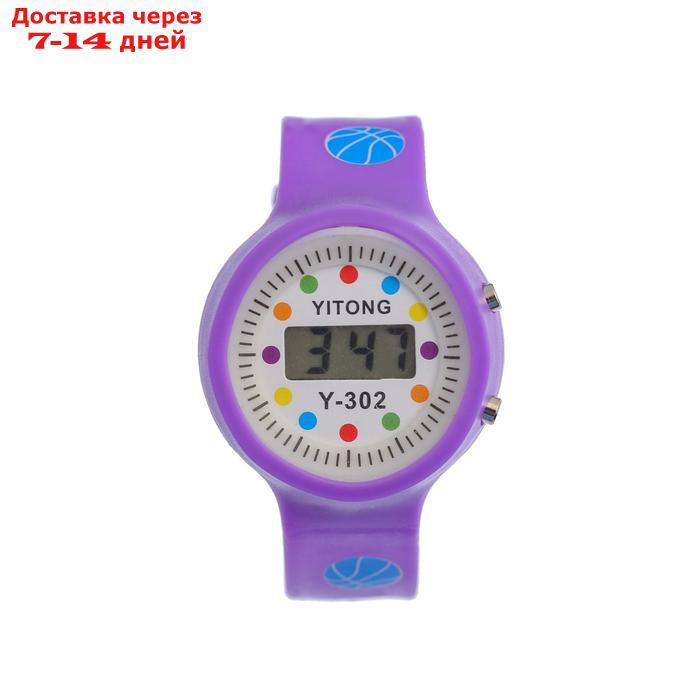 Часы наручные детские "Горошина", электронные, с силиконовым ремешком, микс, l=22 см - фото 1 - id-p226898519
