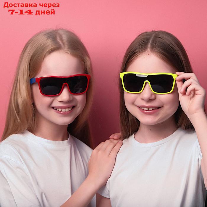 Очки солнцезащитные детские "Спорт", оправа двухцветная, МИКС, линзы тёмные, 13 × 12.5 × 5.5 см - фото 2 - id-p226898572