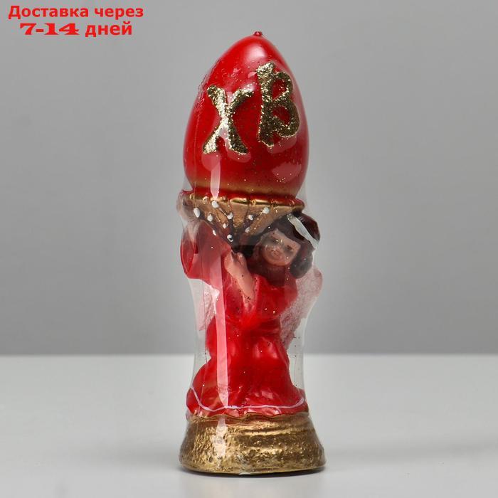 Свеча фигурная "Пасхальный ангел", красный, 5.5х16.2 см, 175 гр - фото 3 - id-p226910770
