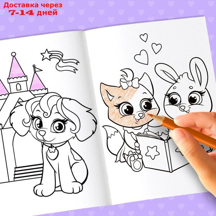 Раскраски для девочек набор "Для маленьких принцесс", 8 шт. по 12 стр. - фото 4 - id-p226900127