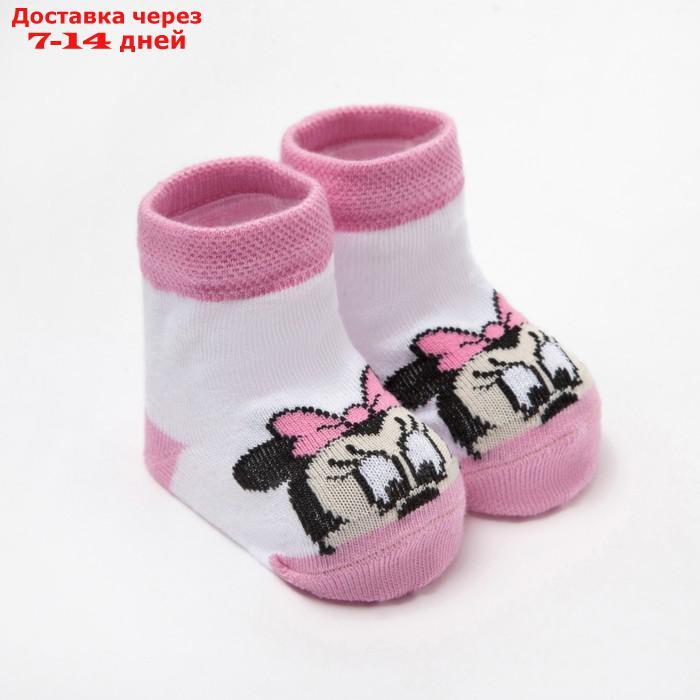 Набор носков "Minnie Mouse", белый/розовый, 6-8 см - фото 5 - id-p226900142