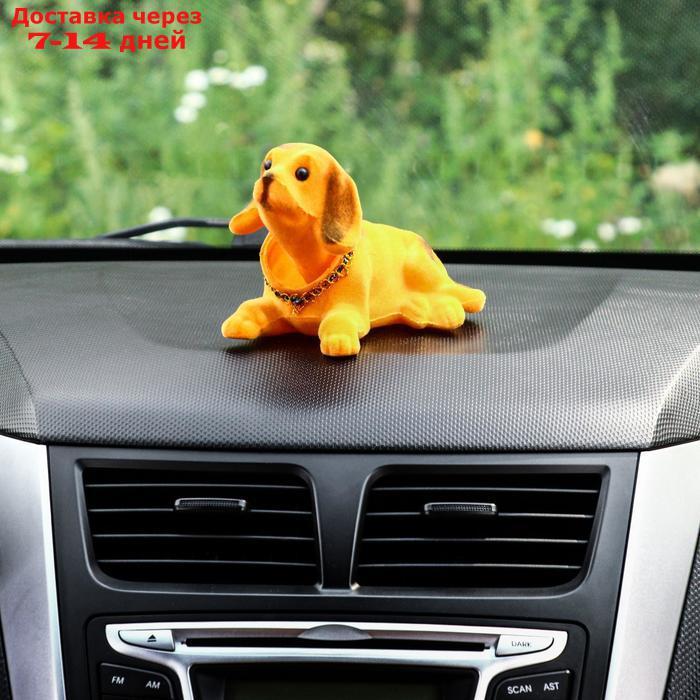 Собака на панель авто, качающая головой, большая, коричневый окрас - фото 5 - id-p226893762
