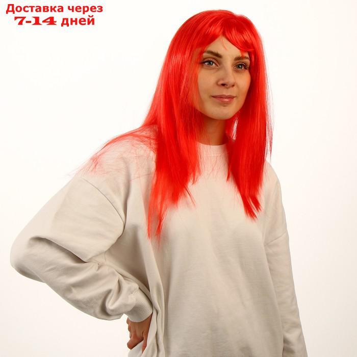 Карнавальный парик, длинные прямые волосы, цвет красный, 120 г - фото 2 - id-p226895556