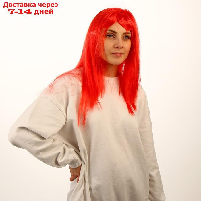 Карнавальный парик, длинные прямые волосы, цвет красный, 120 г - фото 3 - id-p226895556