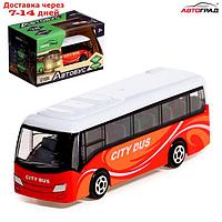 Автобус металлический "Междугородний", масштаб 1:64, цвет красный