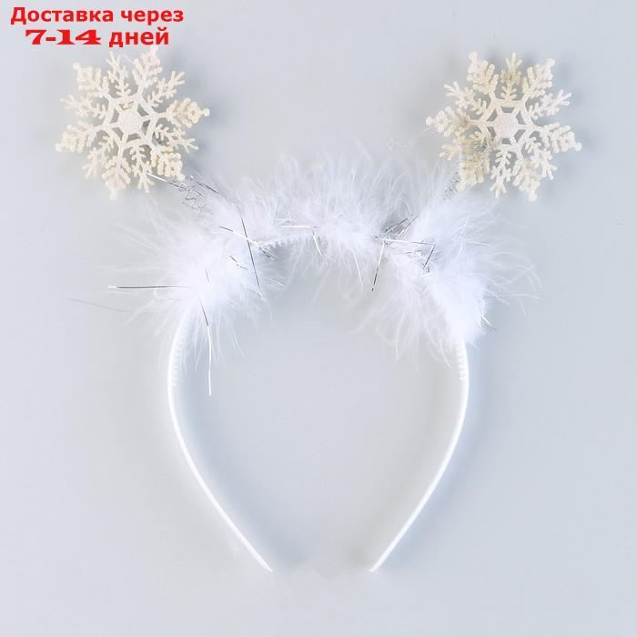 Карнавальный костюм для девочек "Снежинка", ободок, термонаклейка - фото 2 - id-p226899005