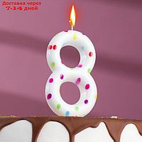 Свеча в торт на день рождения, цифра "8" ГИГАНТ