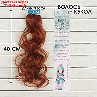 Волосы - тресс для кукол "Кудри" длина волос: 40 см, ширина:50 см, №13