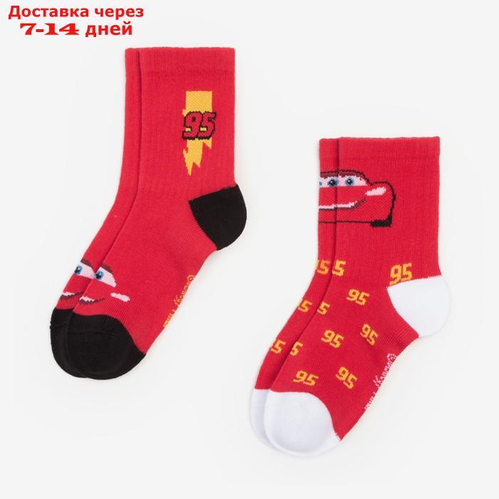 Набор носков "Тачки" 2 пары, красный, 18-20 см - фото 5 - id-p226903314