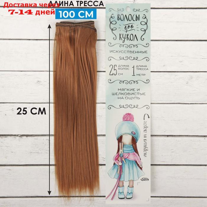 Волосы - тресс для кукол "Прямые" длина волос: 25 см, ширина:100 см, цвет № 30 - фото 1 - id-p226897517