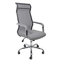 Кресло поворотное Grid, серый, армированная сетка