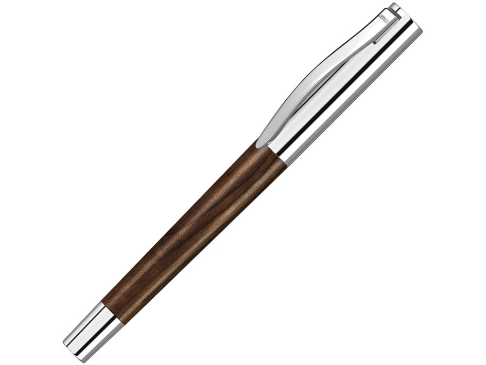 Ручка роллер TITAN WOOD R, синий, 0.7 мм, коричневый/серебряный - фото 1 - id-p227133616