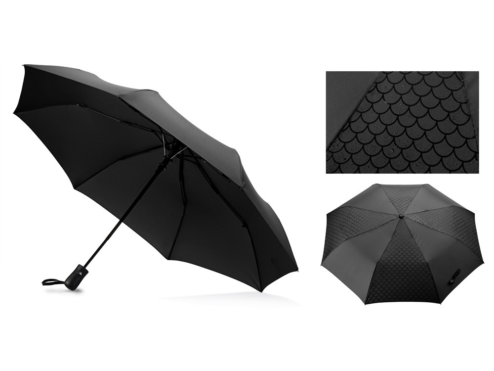 Зонт-полуавтомат складной Marvy с проявляющимся рисунком, черный - фото 1 - id-p227133967