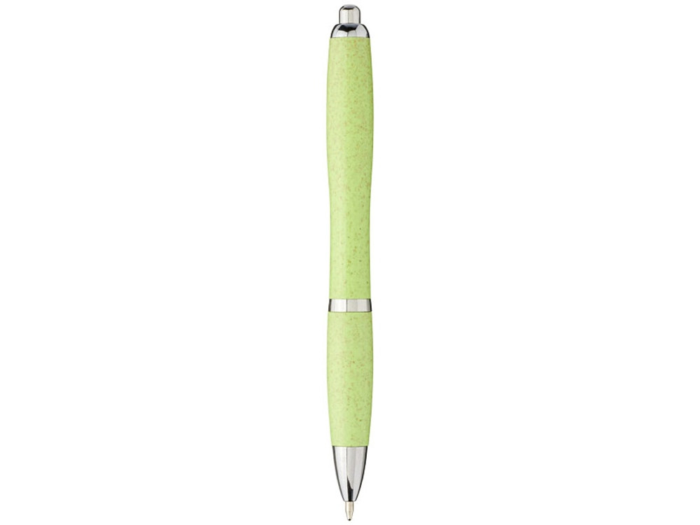 Шариковая ручка Nash из пшеничной соломы с хромированным наконечником, зеленый - фото 2 - id-p227133653