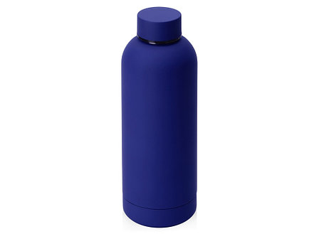 Вакуумная термобутылка Cask Waterline, soft touch, 500 мл, синий, фото 2