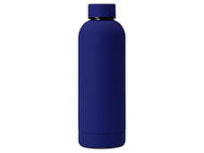 Вакуумная термобутылка Cask Waterline, soft touch, 500 мл, синий, фото 3