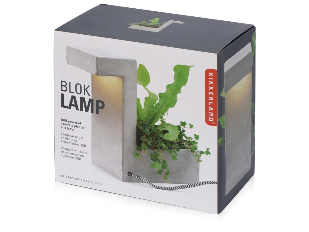 Настольная лампа из бетона Blok Lamp - фото 7 - id-p227133784