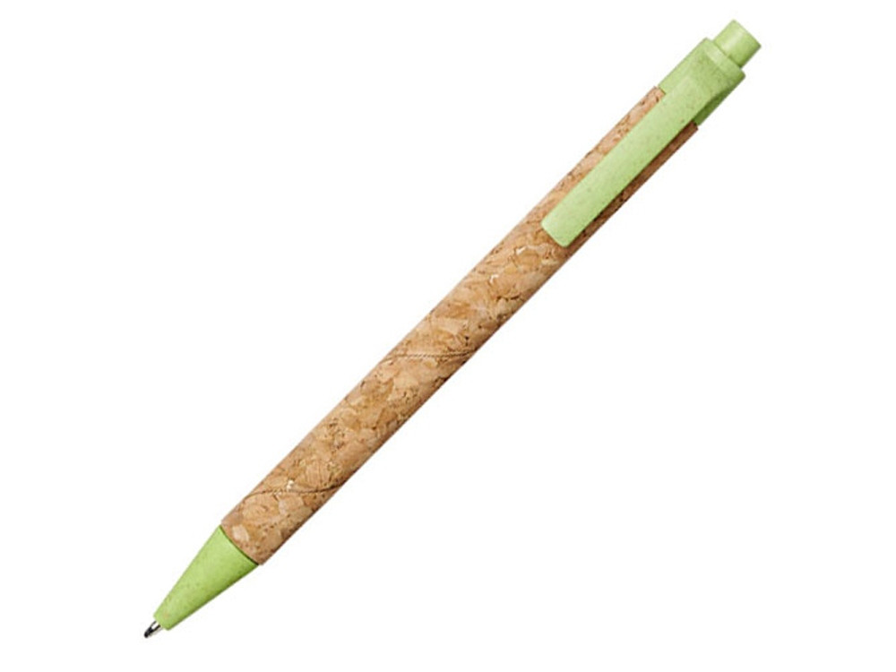 Шариковая ручка Midar из пробки и пшеничной соломы, зеленое яблоко - фото 1 - id-p227133655