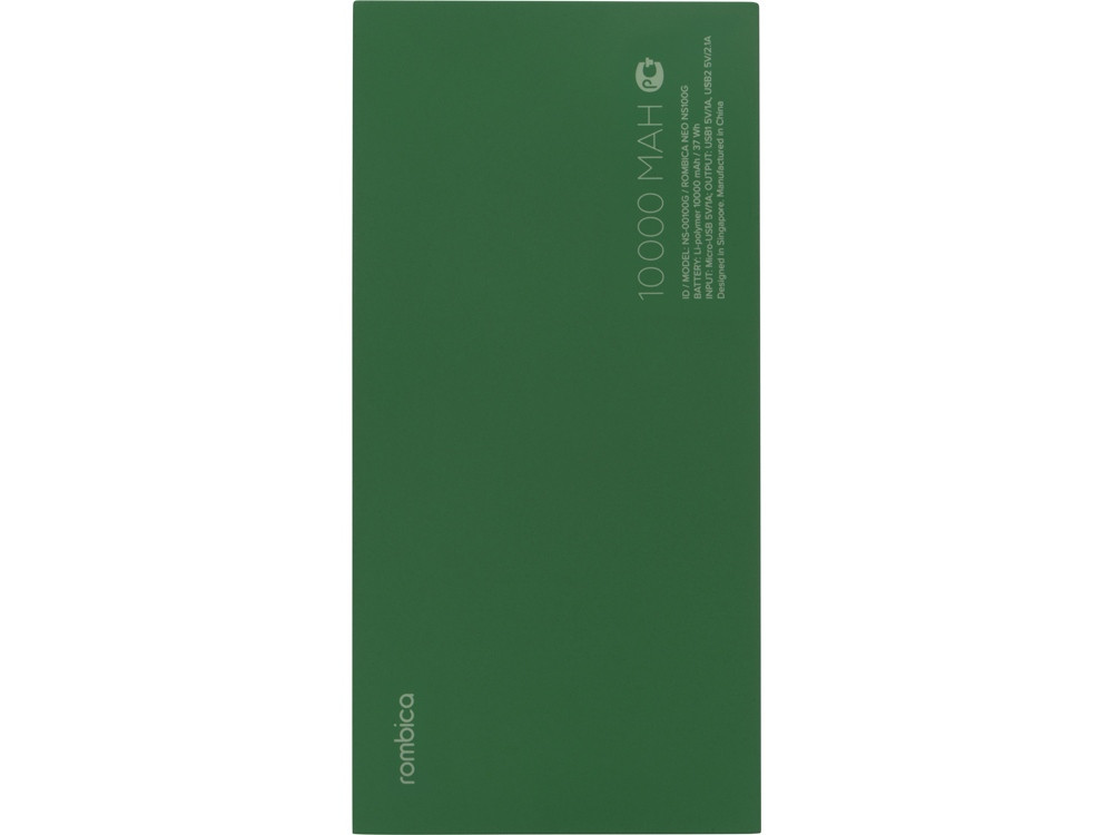 Внешний аккумулятор Rombica NEO NS100G, зеленый - фото 6 - id-p227133800