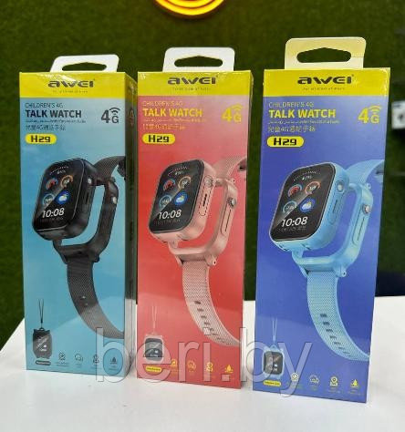H29 Детские умные GPS часы Awei H29 с камерой, SIM, 4G, Bluetooth, Wi-Fi, смарт часы, умные часы - фото 10 - id-p227131134