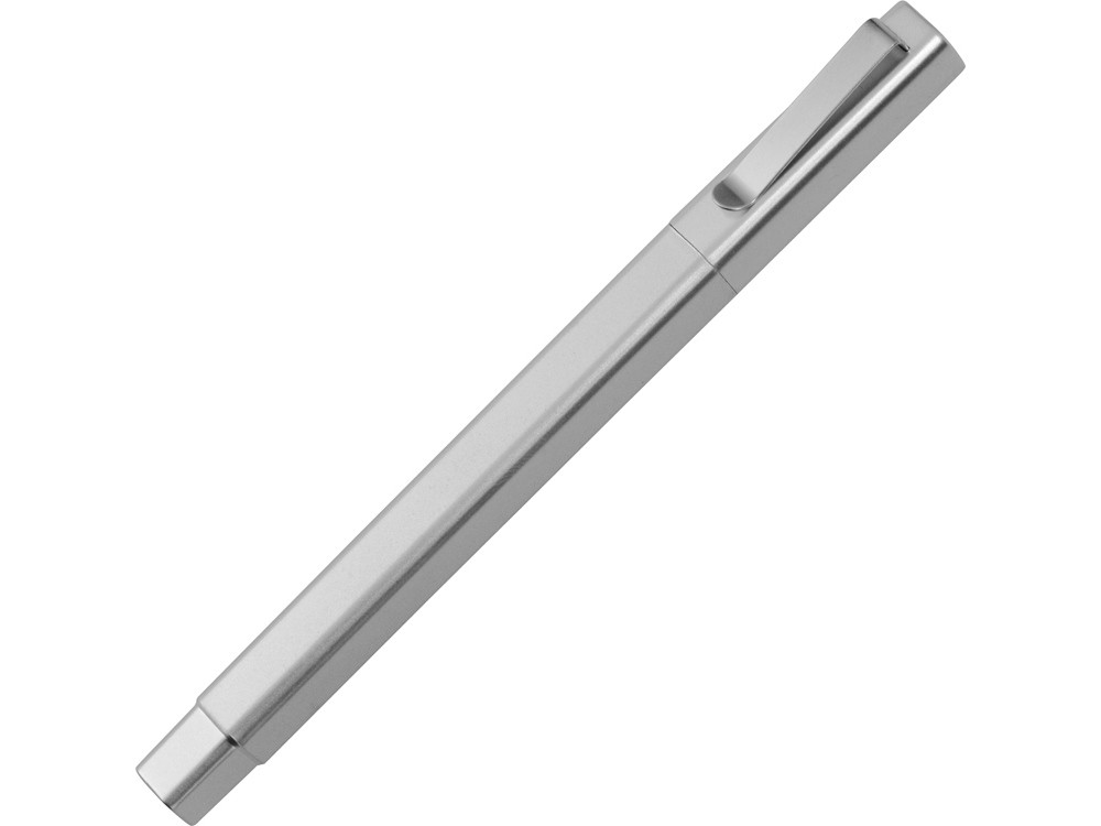Ручка шариковая пластиковая Quadro, квадратный корпус, серебристый - фото 1 - id-p227133685