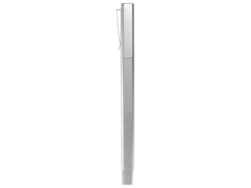 Ручка шариковая пластиковая Quadro, квадратный корпус, серебристый - фото 4 - id-p227133685