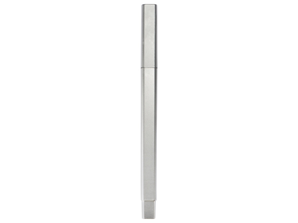 Ручка шариковая пластиковая Quadro, квадратный корпус, серебристый - фото 5 - id-p227133685