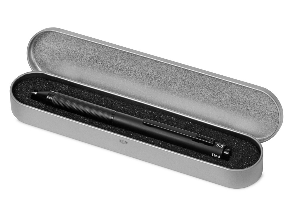 Ручка мультисистемная металлическая System в футляре, 3 цвета (красный, синий, черный) и карандаш - фото 10 - id-p227133686