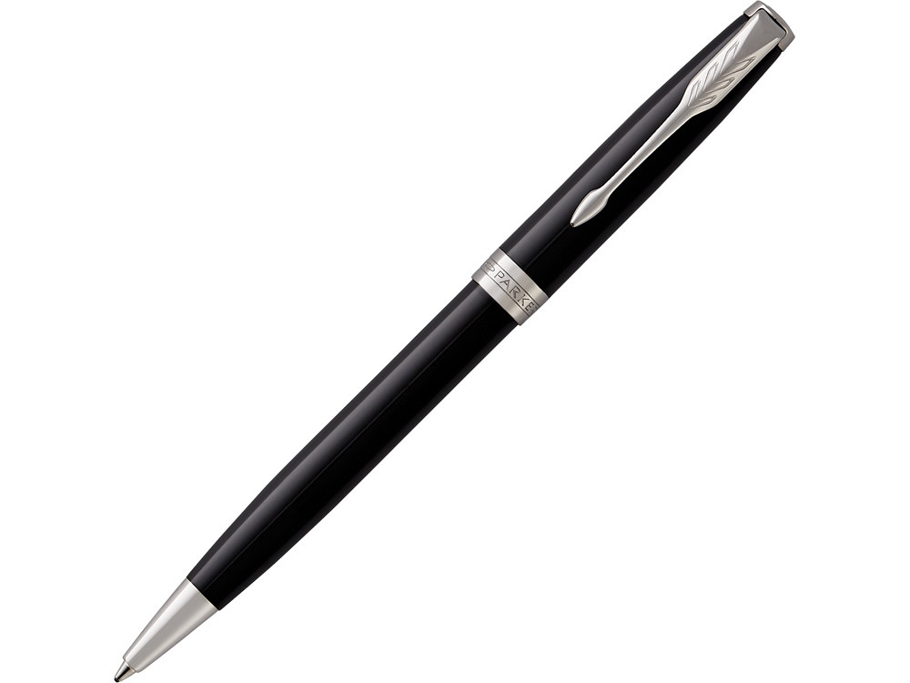 Ручка шариковая Parker Sonnet Core Black Lacquer CT, черный/серебристый - фото 1 - id-p227133823