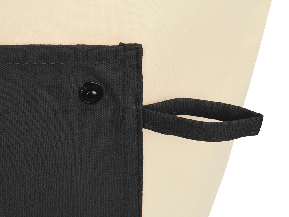 Складная хлопковая сумка для шопинга Gross с карманом, черный - фото 6 - id-p227133826