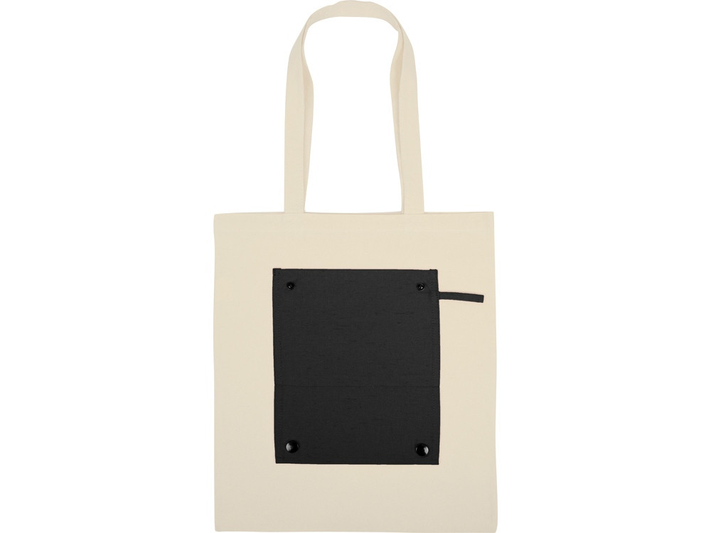 Складная хлопковая сумка для шопинга Gross с карманом, черный - фото 10 - id-p227133826