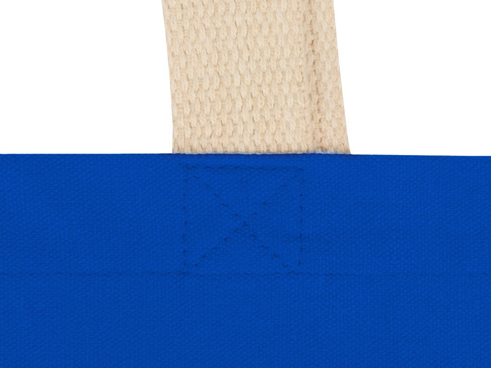 Сумка для шопинга Steady из хлопка с парусиновыми ручками, 260 г/м2, синий - фото 5 - id-p227133842