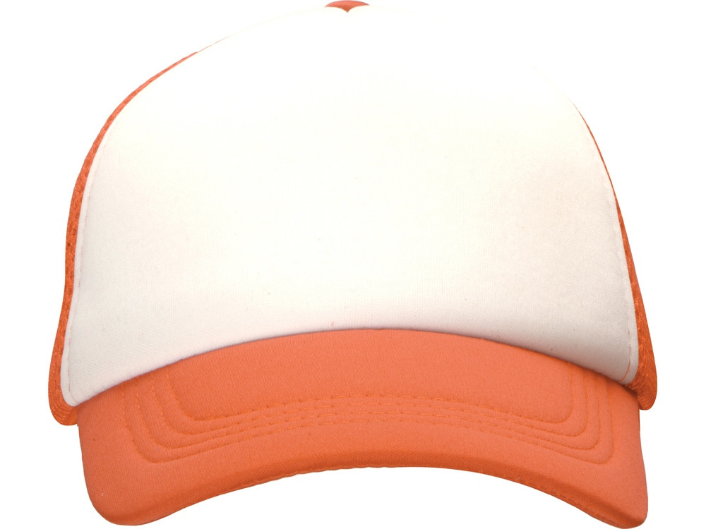 Бейсболка под сублимацию с сеткой Newport, оранжевый/белый - фото 5 - id-p227133848
