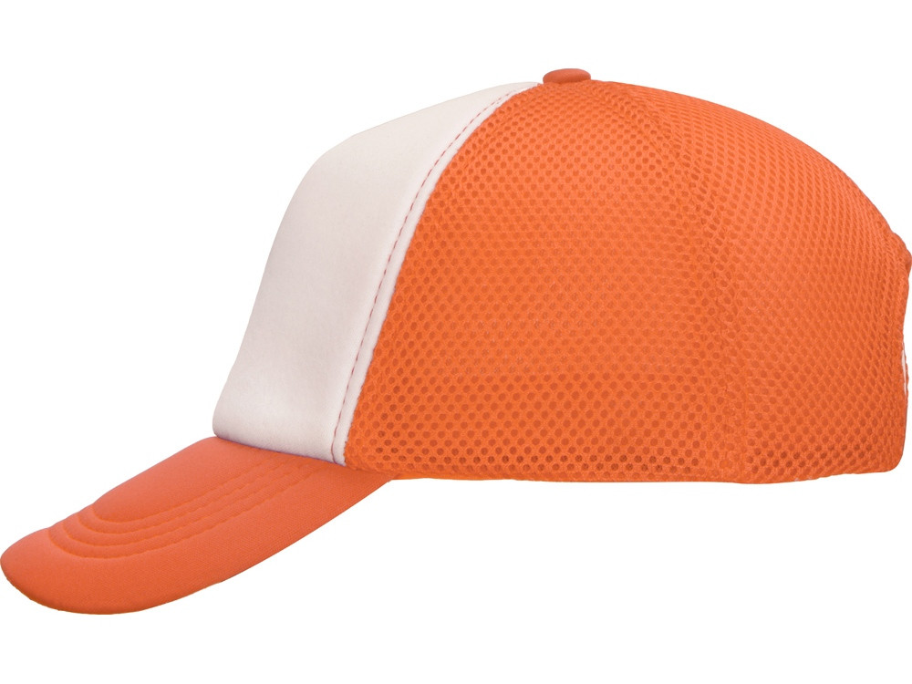 Бейсболка под сублимацию с сеткой Newport, оранжевый/белый - фото 6 - id-p227133848