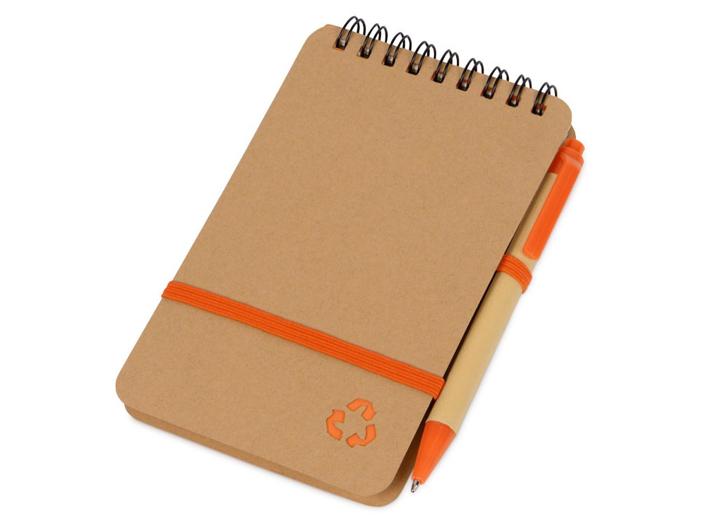 Набор канцелярский с блокнотом и ручкой Masai, оранжевый - фото 1 - id-p227133728
