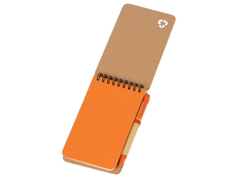 Набор канцелярский с блокнотом и ручкой Masai, оранжевый - фото 2 - id-p227133728