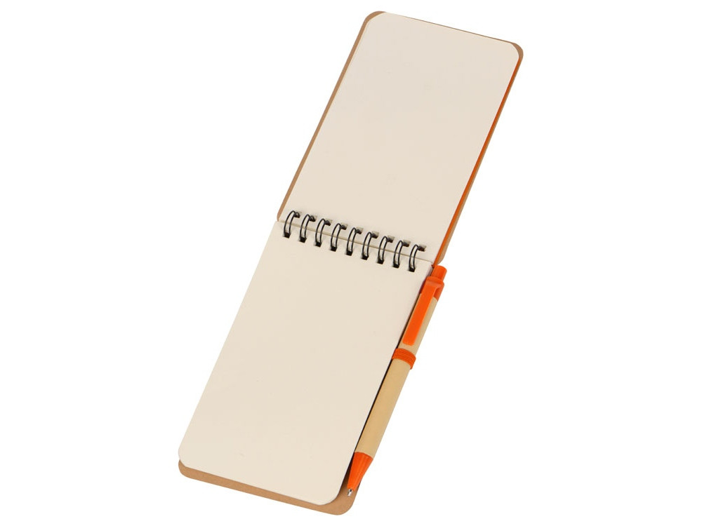 Набор канцелярский с блокнотом и ручкой Masai, оранжевый - фото 3 - id-p227133728