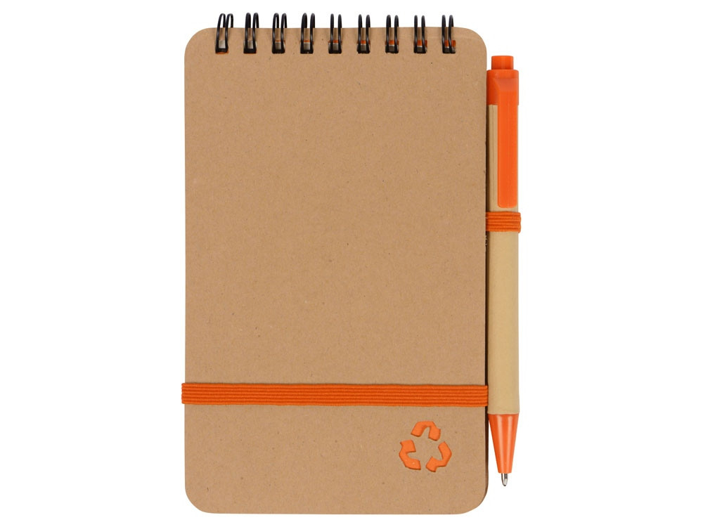 Набор канцелярский с блокнотом и ручкой Masai, оранжевый - фото 5 - id-p227133728