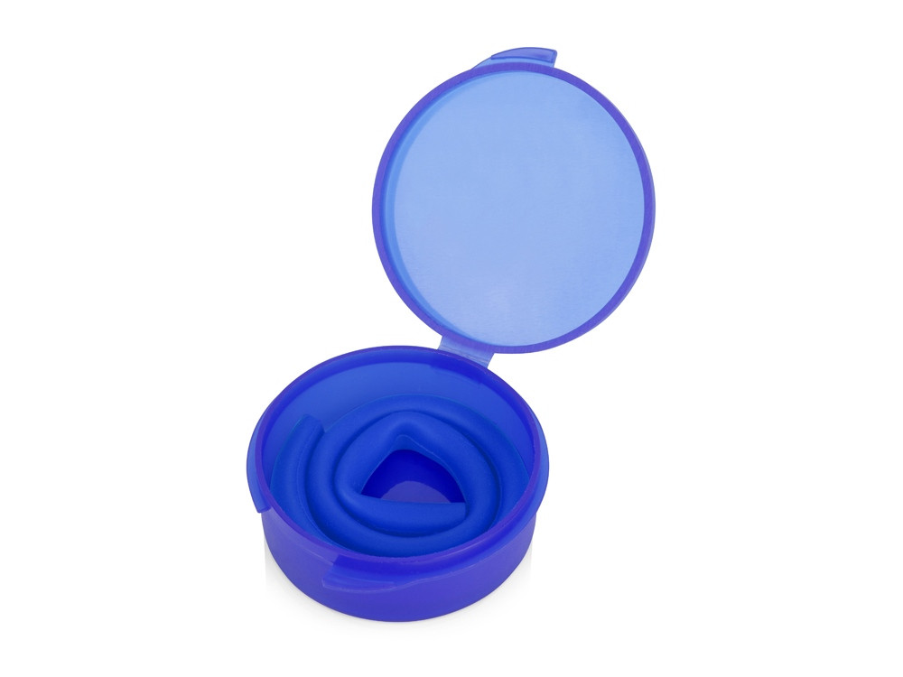 Силиконовая трубочка Fresh в пластиковом кейсе, синий - фото 1 - id-p227133730