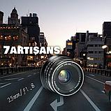 Объектив 7Artisans 25mm F1.8 E-mount Чёрный, фото 5