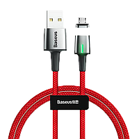 Кабель магнитный Baseus Zinc Magnetic micro USB 2.4A 1м Красный