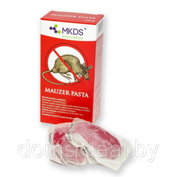 Крысиный яд. Родентицид для борьбы с грызунами Mauzer Pasta MKDS Mauzer Pasta - фото 2 - id-p183456872