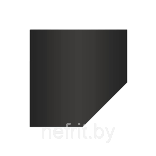 Лист под печь КПД черный LP12 2мм 1200х1200 угол