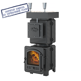 Банная печь Эверест "Легкий пар Профи" под обкладку Б/В (закрытая каменка из нерж. стали)