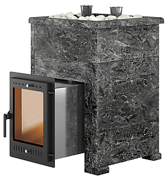 Банная печь Эверест "Steam Master 30 INOX" Пироксенит, S-40