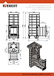 Банная печь Эверест "Steam Master" 44 (320) Чугун (под обкладку), фото 5