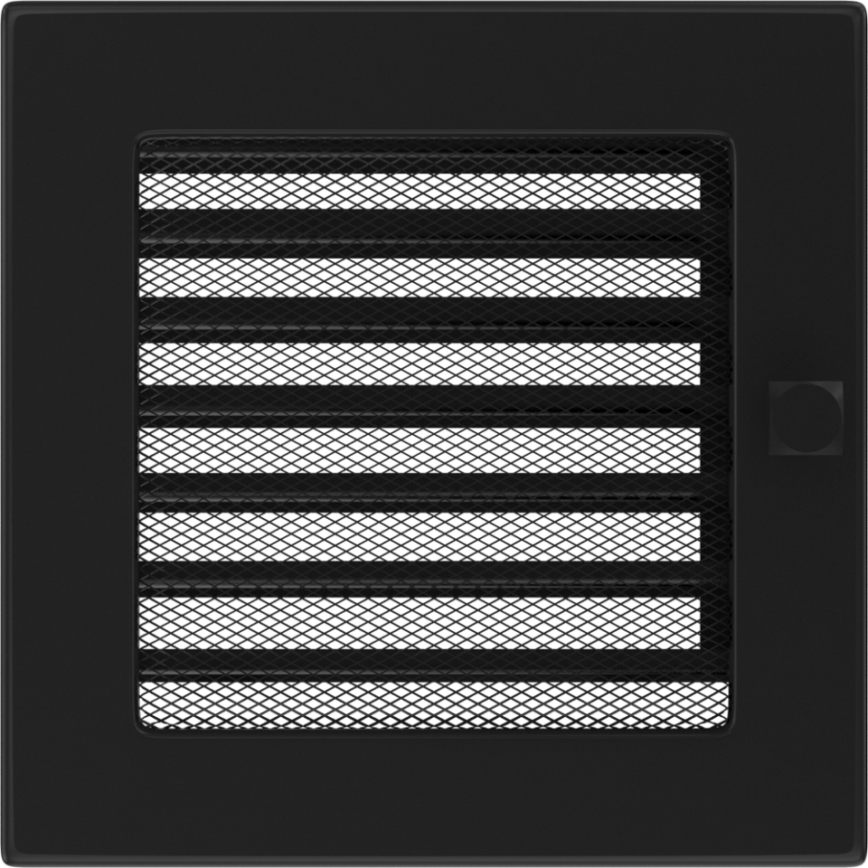 Решетка каминная вентиляционная черная с жалюзи CX - фото 1 - id-p227137747
