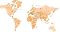 Декор настенный Woodary Карта мира на английском языке XXL / 3198